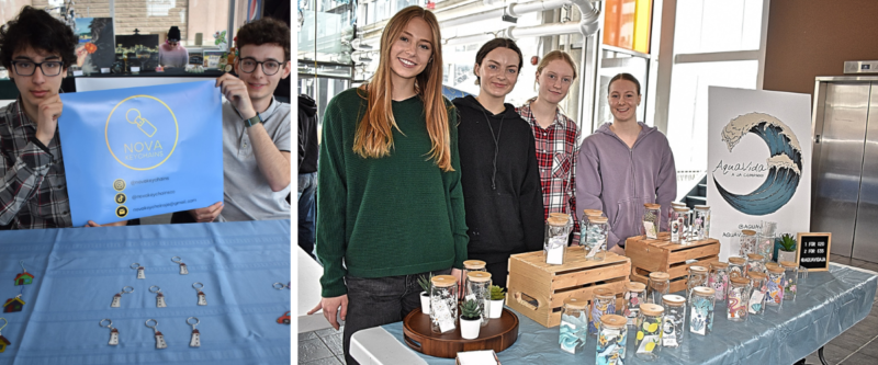 The Alderney Landing Market recently hosted six Junior Achievement of Nova Scotia Company Program groups, including Nova KeyChains and AquaVida.