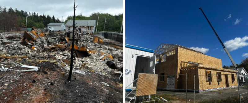 The ForestKids Early Learning centre in Hammonds Plains was burned to the ground in the wildfires of 2023.