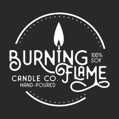 Burning Flame Logo Black
