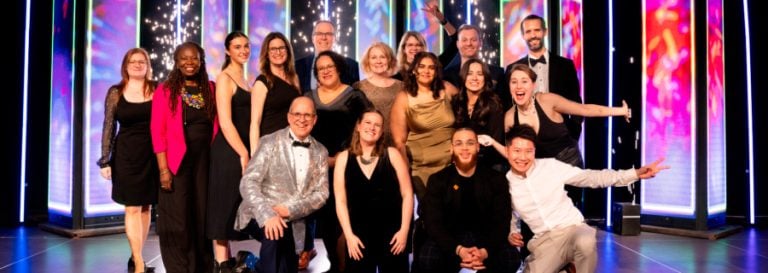 Group shot of Chamber board members and staff in formal wear