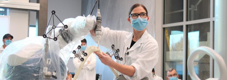 Healthcare worker in lab